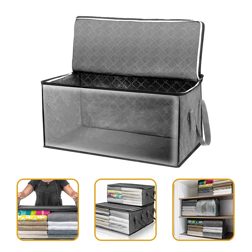 

Large Capacity Non woven Fabric Clothes Storage Box Foldable Dustproof Quilts Container Wardrobe ganizer Household Sweater