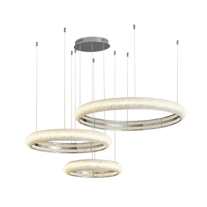 

Modern simple light luxury crystal chandelier Nordic creative bedroom art decoration lamp