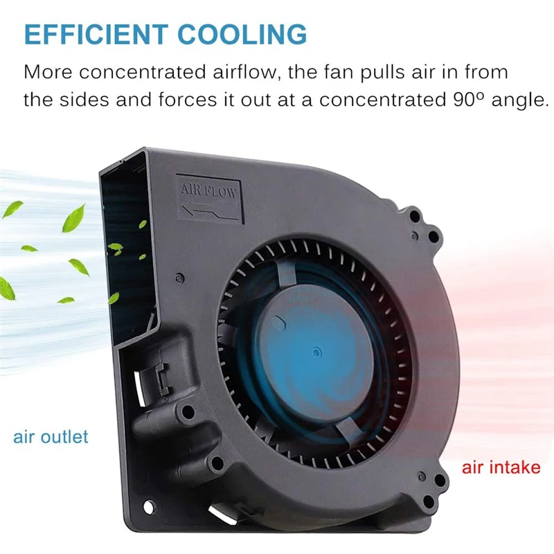 12cm 12032 120 * 32mm high air flow cooling fan 5V 12V 24V automotive cushion air-cooled turbo blower 2-wire