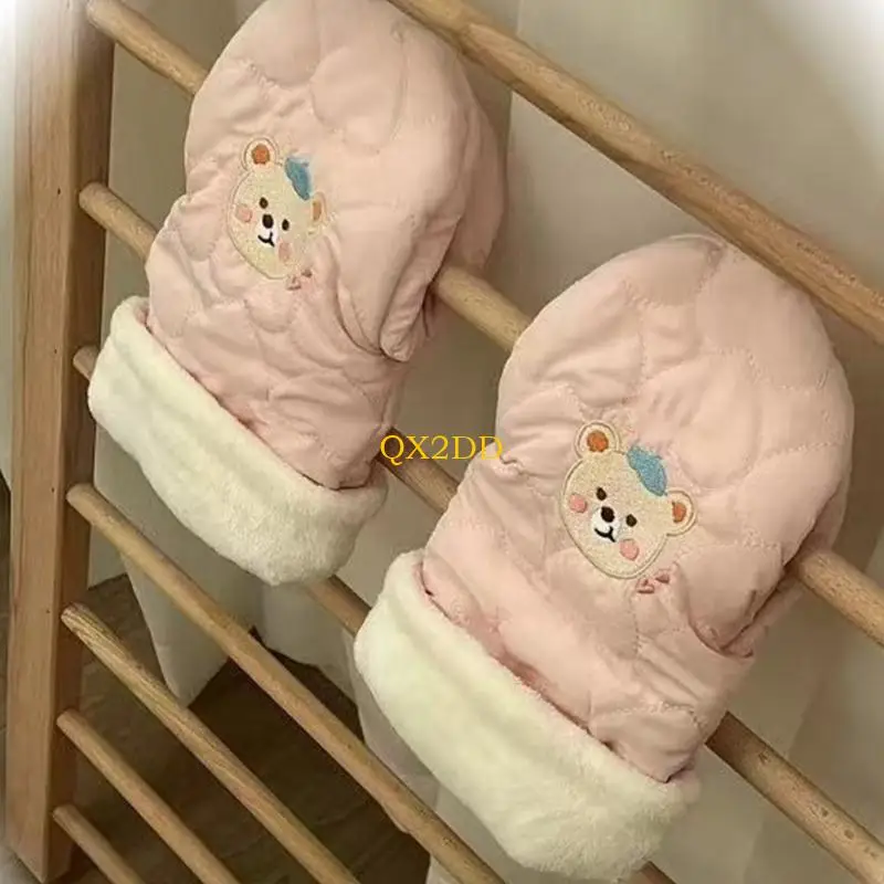 QX2D Easy Installation Strollers Mittens For Windy Days Cotton Lined Comfortable Grip Long Walks Keep Hands Cosy Warm