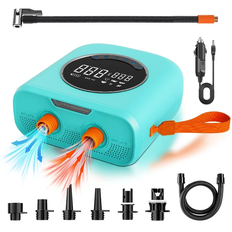 

25-Cylinder pulp pump with digital display 50PSI electric pump car tire multi-function light car