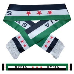 Xvggdg Syria Scarf 15*150cm The Syrian Arab Republic Syrian three Star Scarf Banner For event decoration