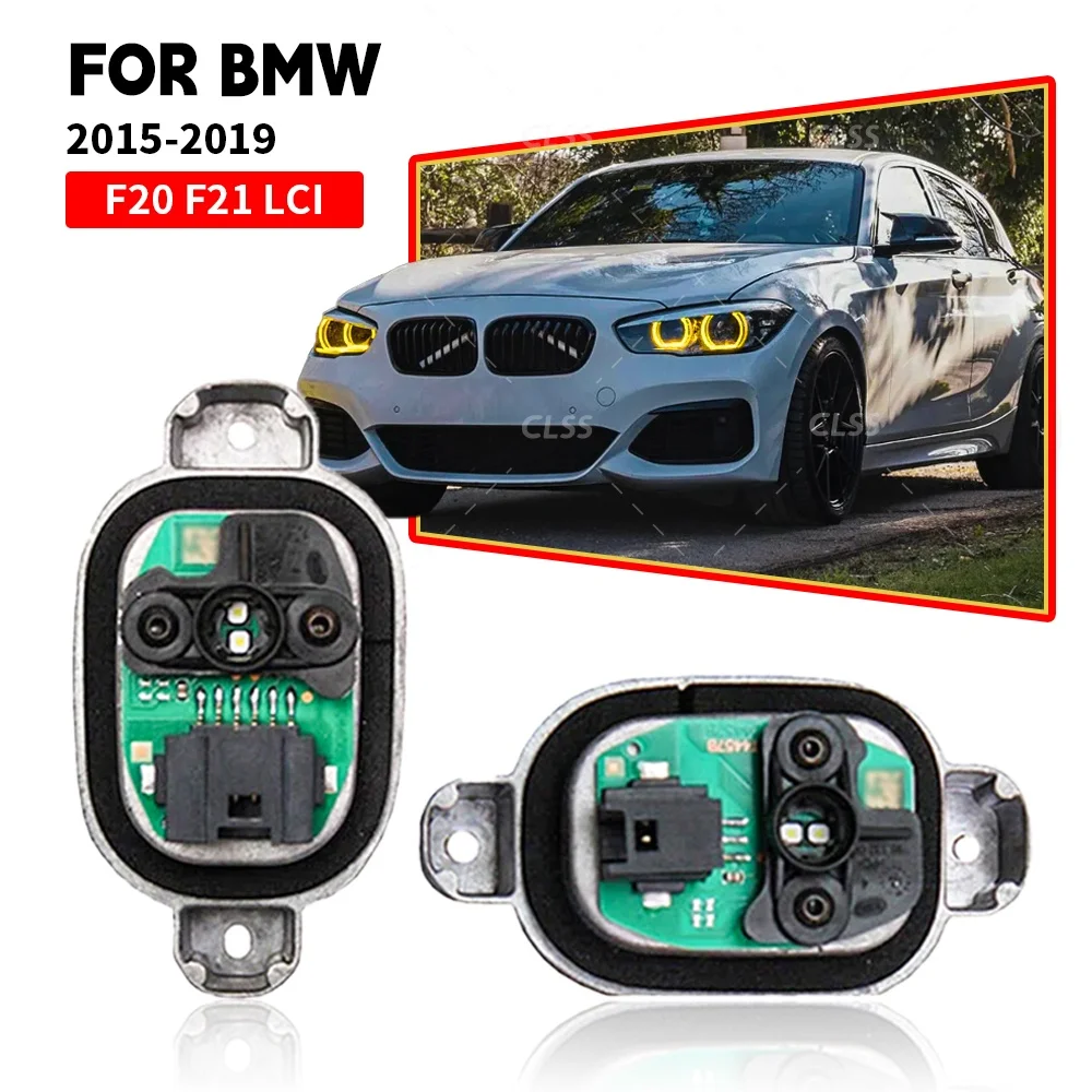

For BMW 1 Series F20 F21 LCI 2015-2019 Yellow Amber Blue Red LED Headlight Daytime Running Light Module Angel Eye DRL LED Board