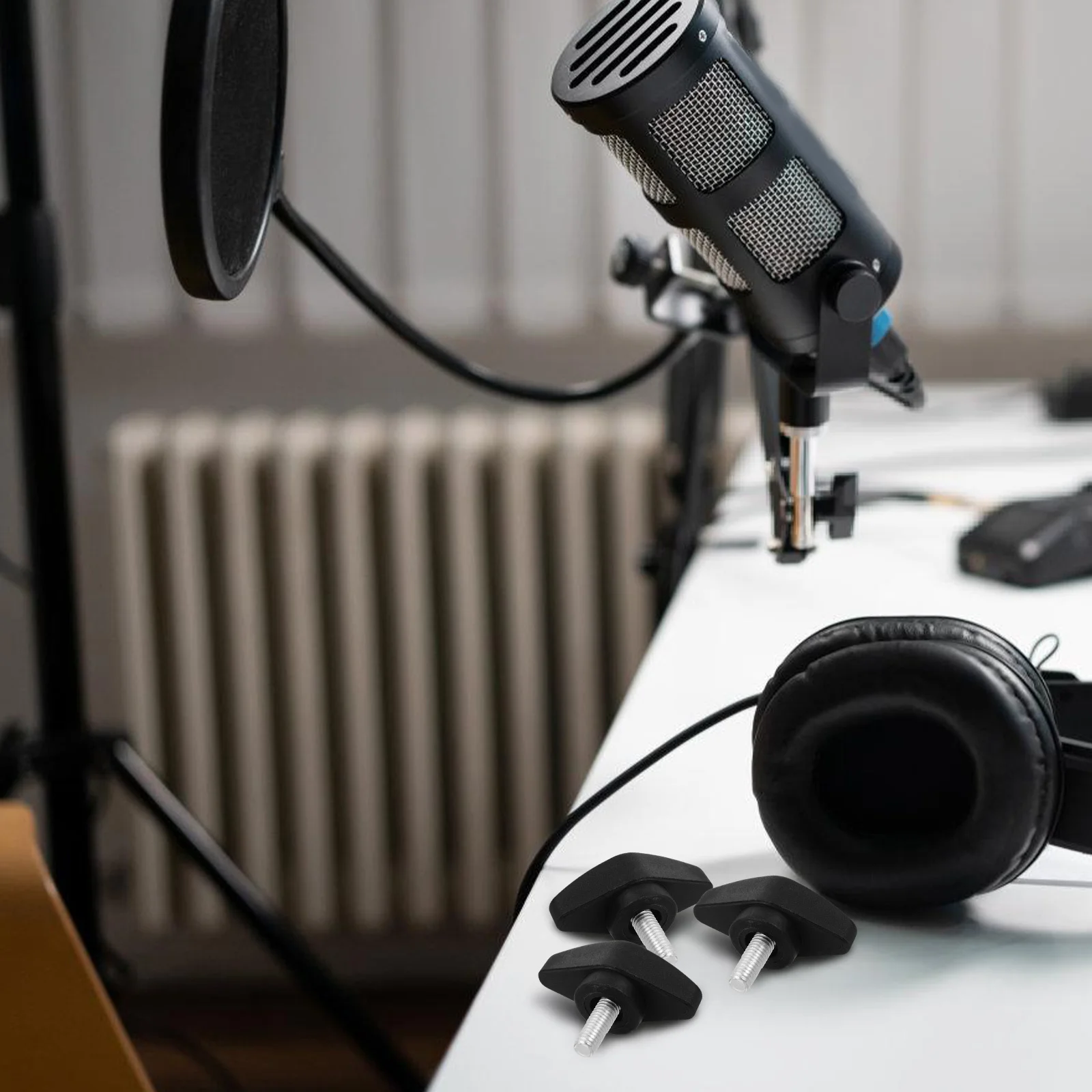 

10Pcs Microphone Stand Screw Thumb Screws Hand Clamping Knobs Adjustable Thumb Bolt Fastening Screws for Audio Equipment