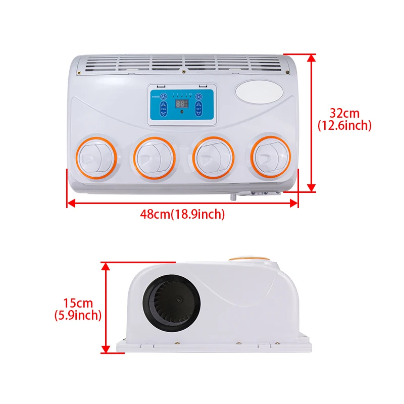 

Universal Air Conditioner 12V 24V Wall-mounted Cooling Evaporator Assembly for Bus Heavy Duty Truck Van Excavator Tractor Parts