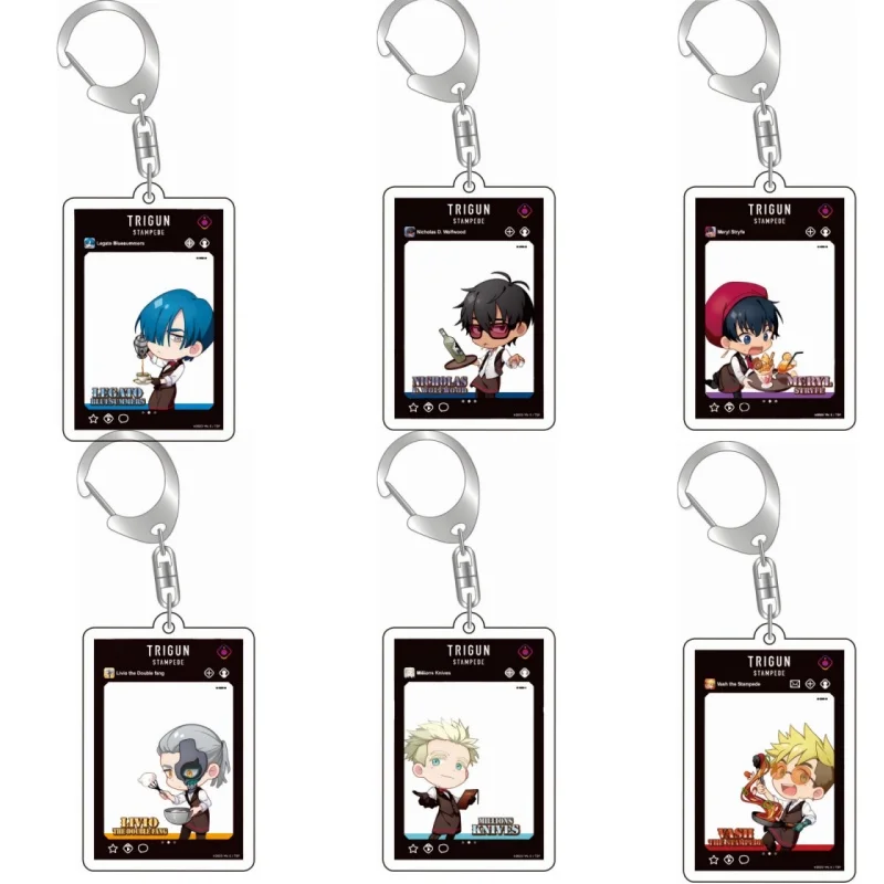 

Anime Trigun Acrylic GAME Pendant Keychains Holder Car Key Chain Key Ring Phone Bag Hanging Jewelry Gifts Accessories