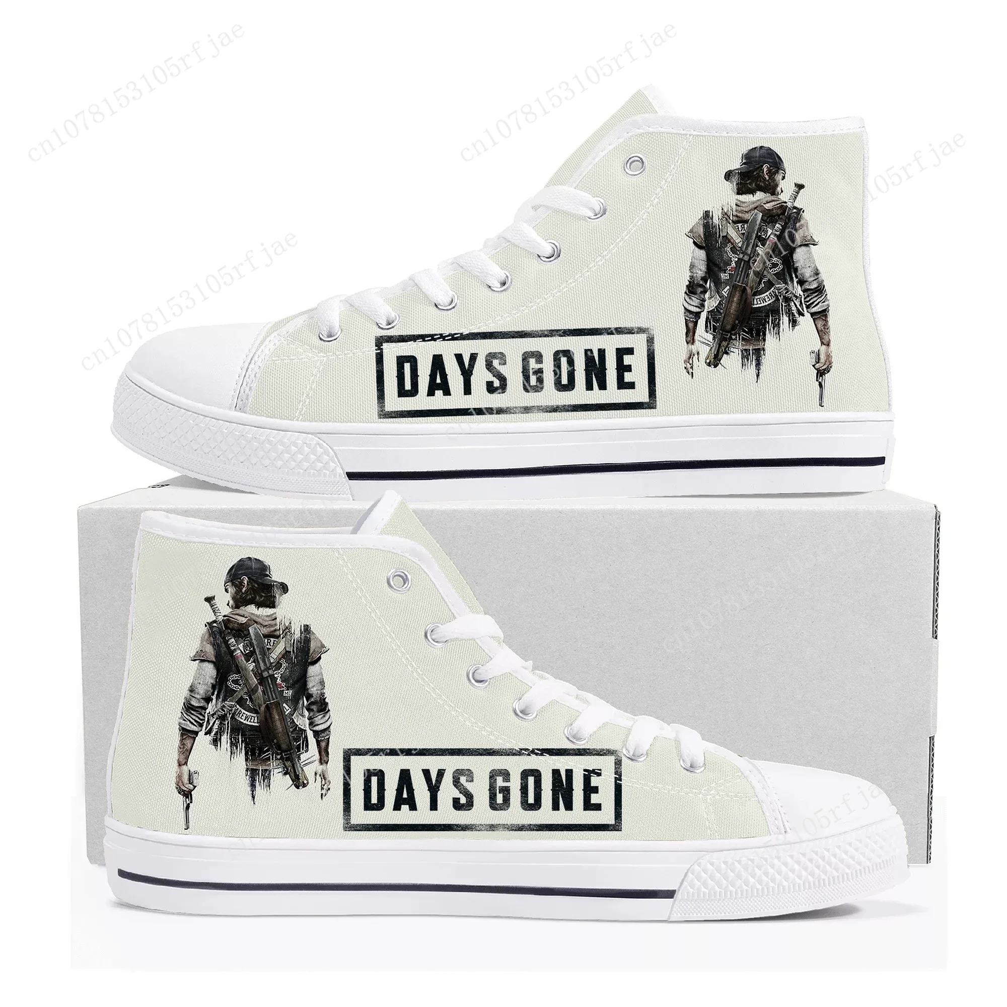 Days Gone High Top Sneakers Hot Cartoon Game Mens Womens Teenager High Quality Fashion Canvas Shoes Casual Tailor Made Sneaker