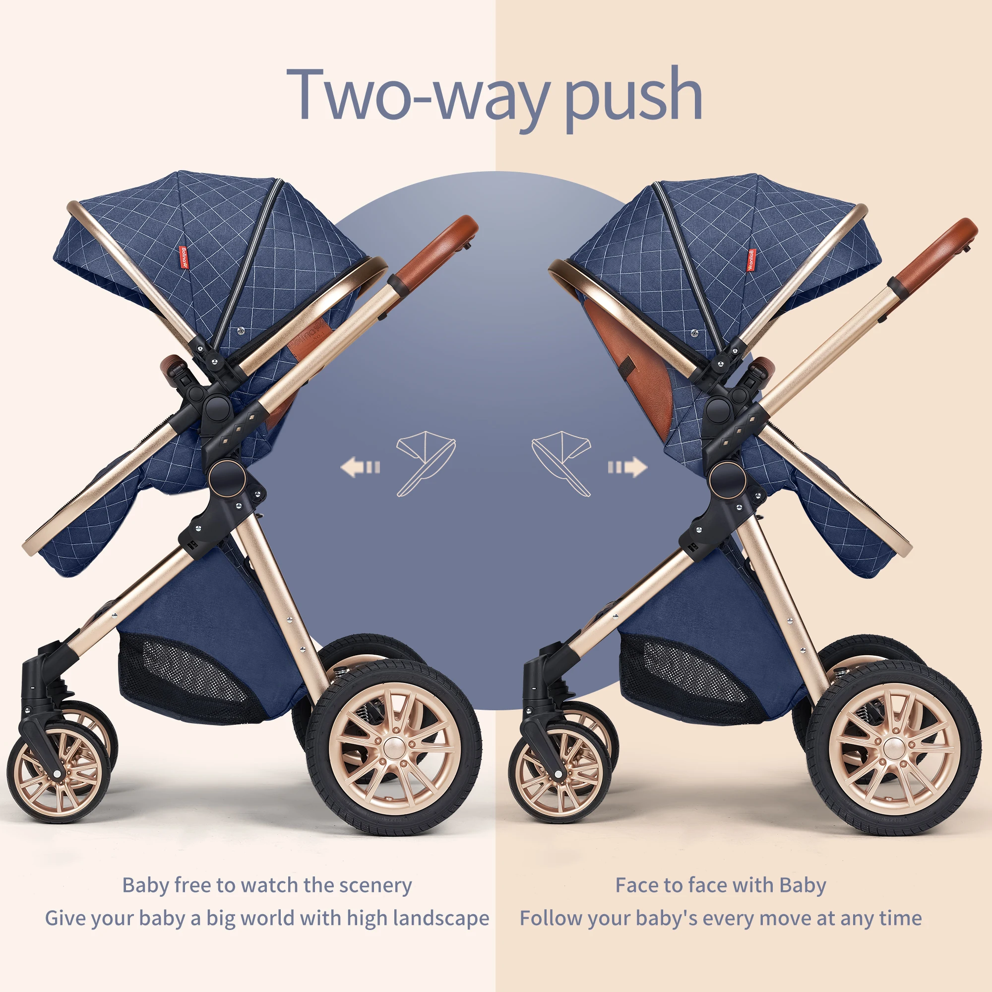 Luxury Travel Pram 3‑in‑1 Baby Stroller 3
