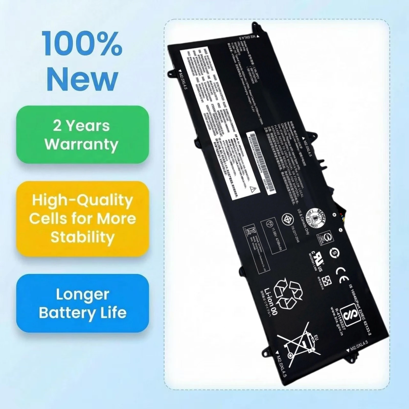 New L18M3PD1 L18C3PD2 Laptop Battery For Lenovo ThinkPad T14S T490S T495S L18C3PD1 L18L3PD1 L18M3PD2 02DL013 02DL014 SB10K97652