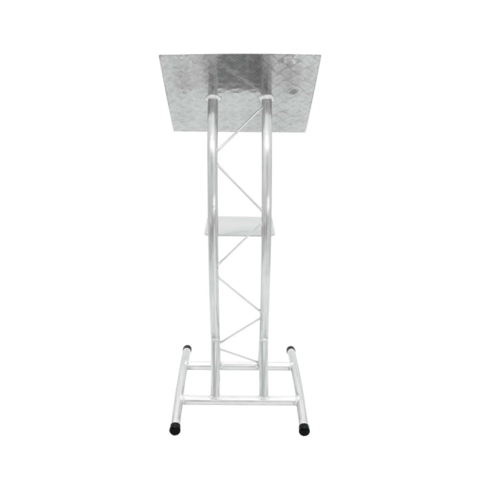 Hooqu Truss de aluminio RP-3 Púlpito de tránsito plateado Soporte de podio Púlpito de estante Inc