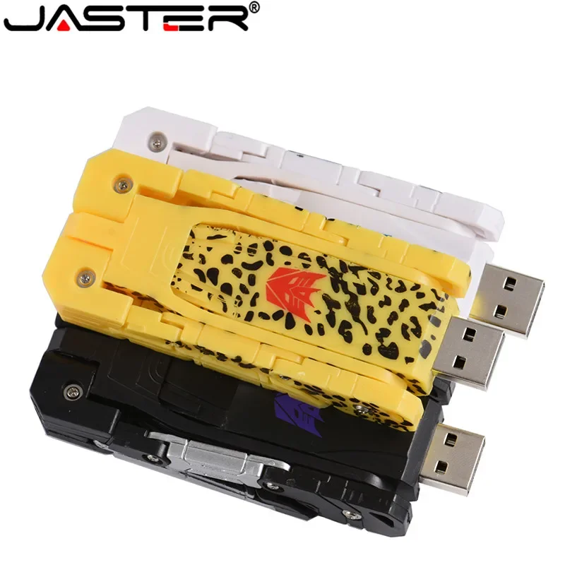 JASTER Hot Sale 2.0 U Disk 64GB Pen Drives 32G Special Offer Cartoon Character 16G Cool Transformation Robot Gift