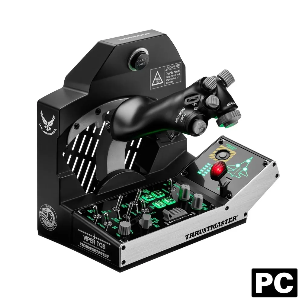 

Viper TQS Mission Pack: Metal Throttle Quadrant System, Throttle and Control Panel Included, 64 Action Buttons, 6 Axes
