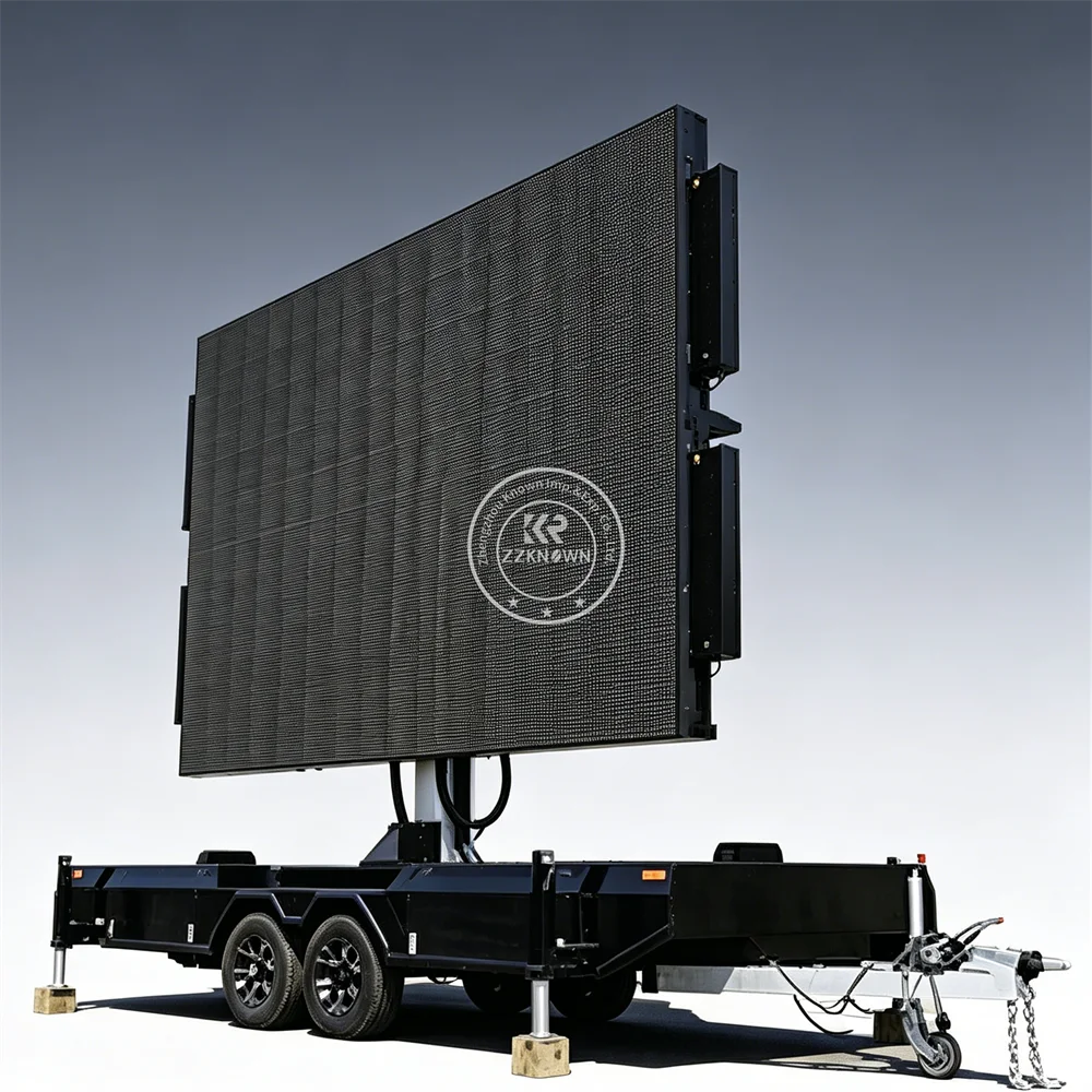 Outdoor Mobile LED Display Advertising Trailer Full Color Digital Billboard Trailer For Event Advertising