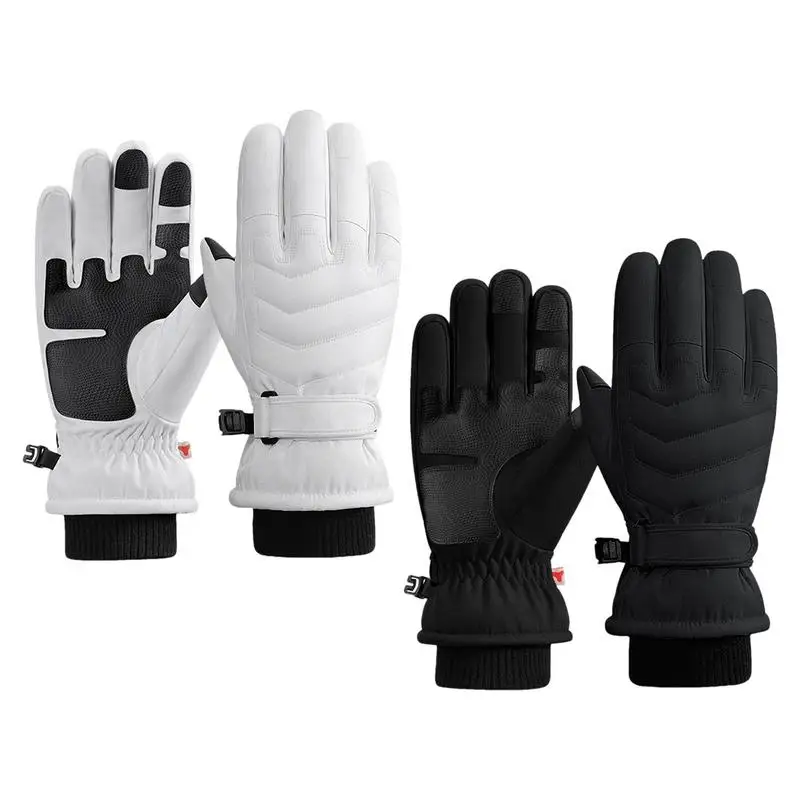 Winter Ski Gloves Men Waterproof Warm Snowmobile Gloves Women Thicken Thermal Snow Gloves Touchscreen Cycling Gloves dropship