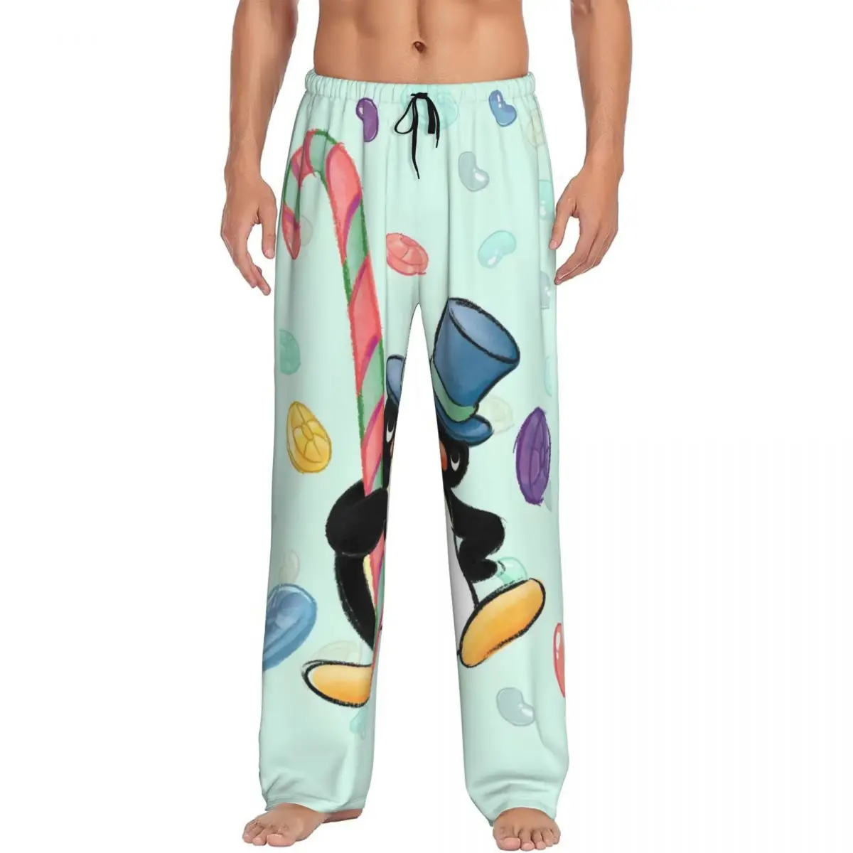 

Custom Print Men's Noot Noot Pingu Pajama Pants Penguin Merch Sleepwear Sleep Lounge Bottoms with Pockets