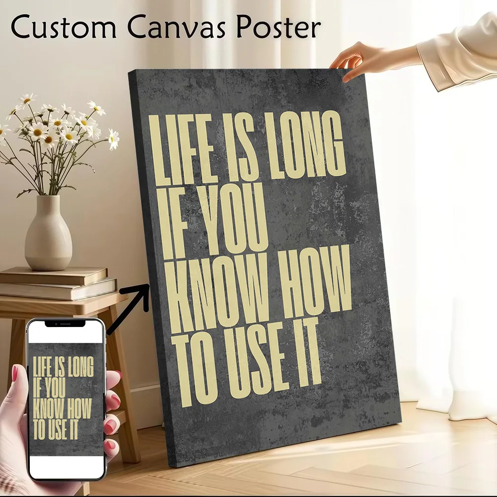 Póster artístico de pared en lienzo de Seneca Shortness of Life, impresión de fotos personalizada, regalo perfecto para decoración de sala de estar, Wand Deko Home