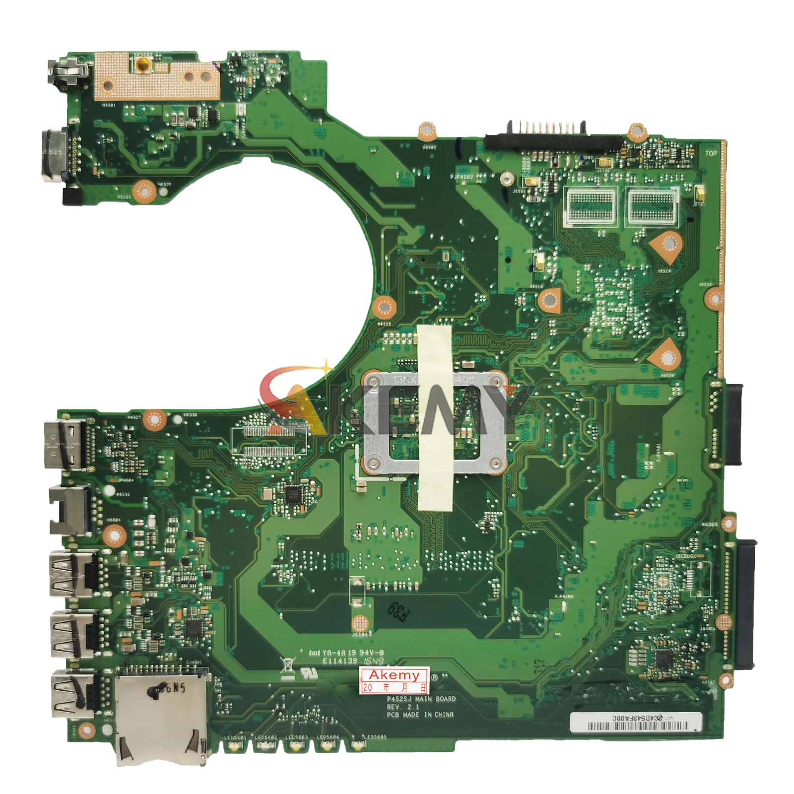 P452SA Laptop Motherboard For ASUS PRO452S PE453S P452S P452SA PX453S P452SJ Notebook Mainboard With Celeron CPU 108% tests OK