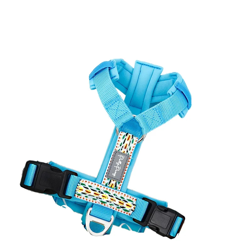 

Шлейка для собак от маленького до среднего размера, модный дышащий водонепроницаемый взрывозащищенный жилет для домашних животных с модным принтом, поводок для прогулок для собак