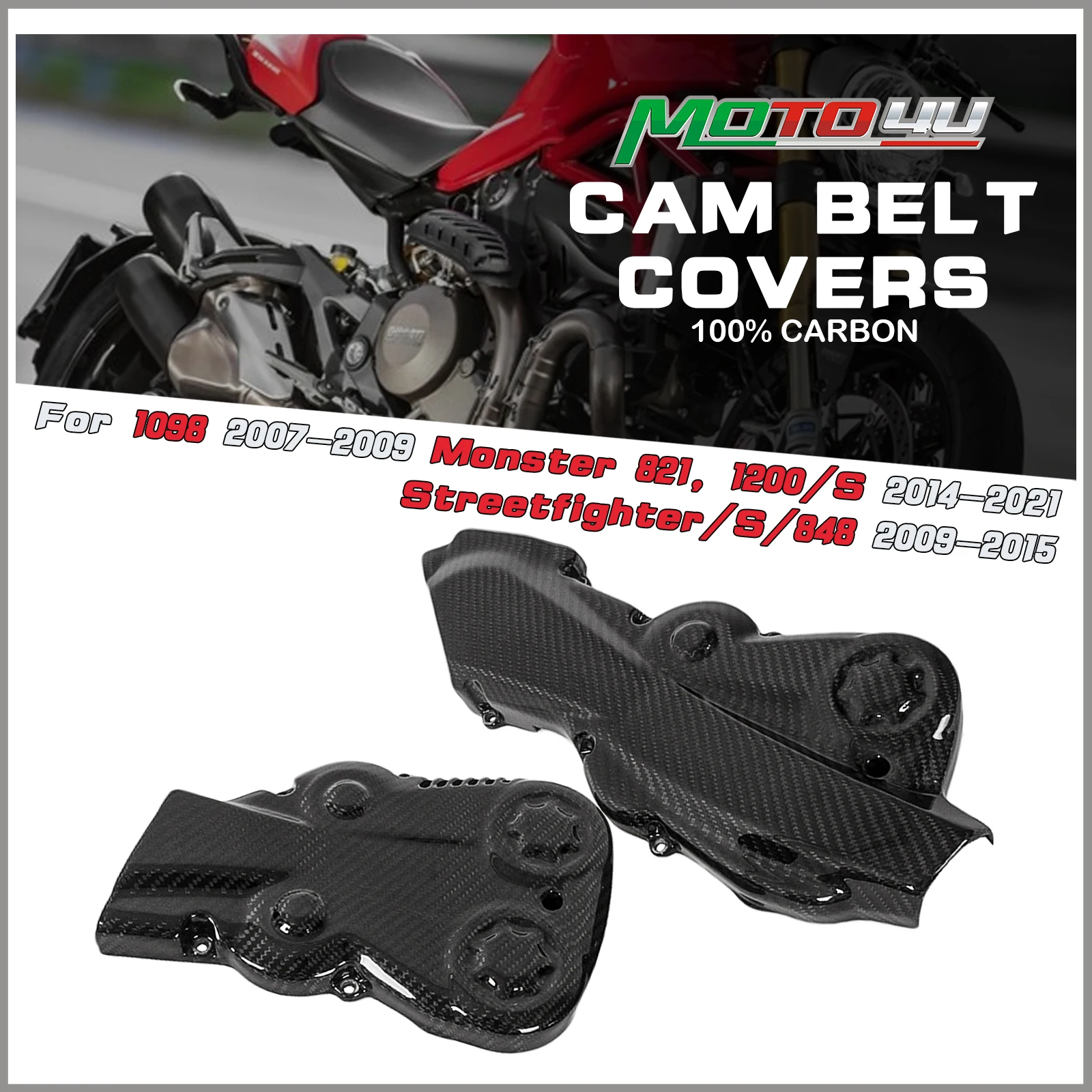 

Ремень ГРМ из углеродного волокна для Ducati Monster 1200 1200S 821 2014 2015 2016 2017 2018 100%