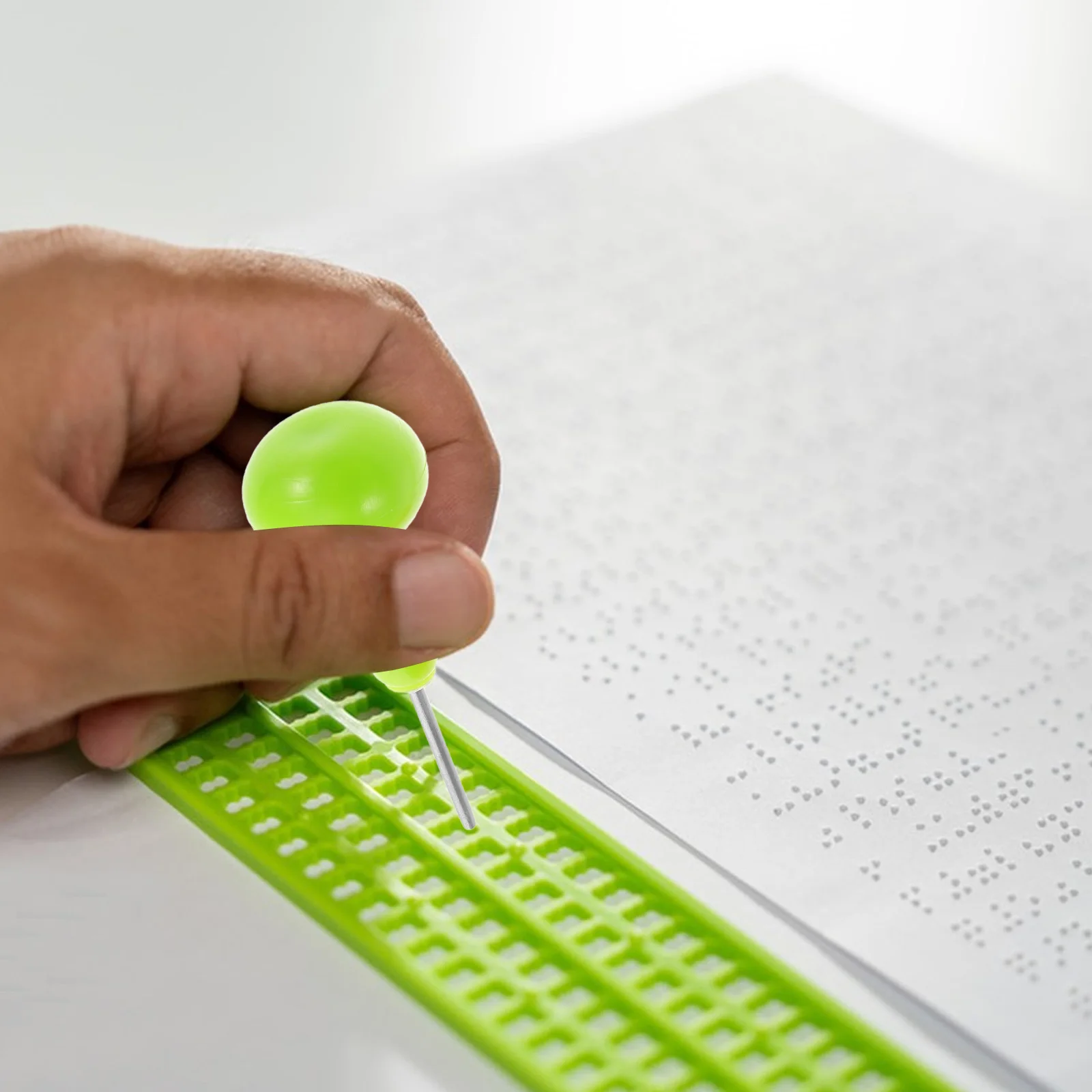 

2pcs Pen for Blind Braille Writer Accessory Students Smooth Tip Ergonomic Grip Braille Writing Supplies Stylus Education Toy