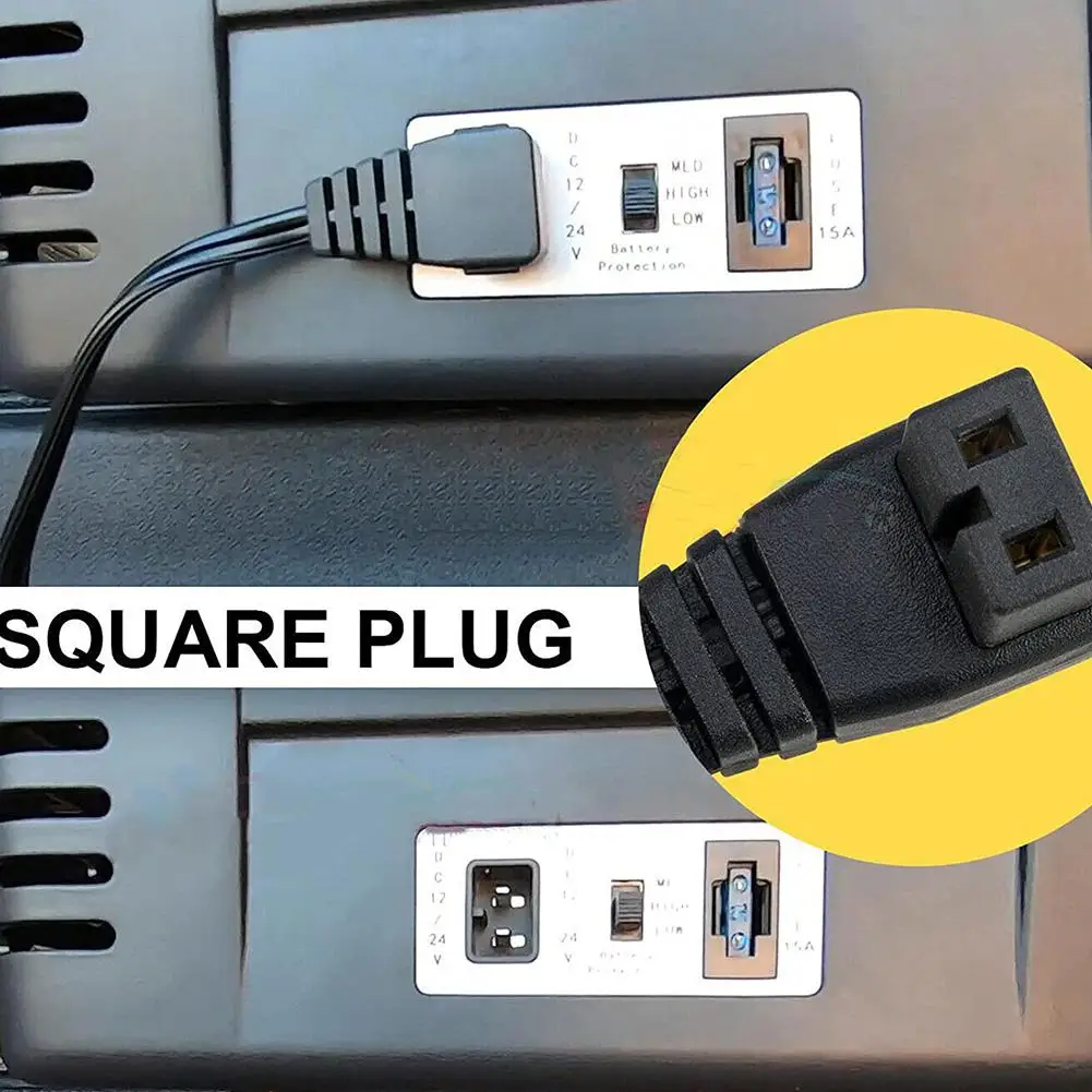 2/3/4M 18awg 12V/24V Draagbare Auto Koelkast Stroomkabel Ingebouwde 15a Zekering Auto Koelkast Verwarming Verlengkabel