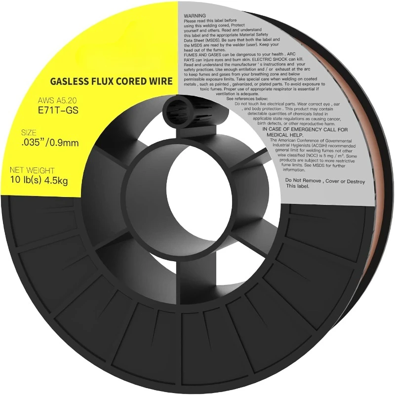 

Flux Core Gasless Mig Wire, Mild Steel E71TGS .035 Inch Diameter, 10 lbs Mig Welding Spool (0.035 Inch 10 LBS)