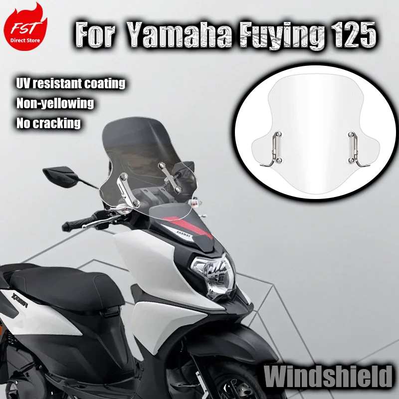 

For upgrading the windshield of Yamaha Fuying 125 scooter with stainless steel bracket for high-definition windshield