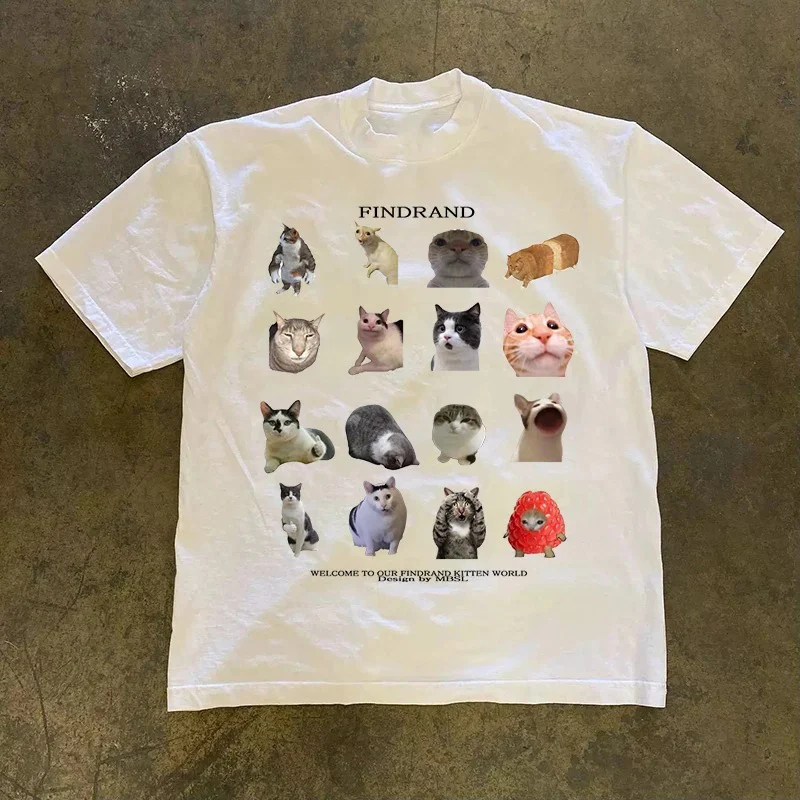 American Style Retro T-Shirt Unisex Men Women Cotton Short Sleeve Casual Wearable Cut Label Withdrawn From Overseas Orders Tee