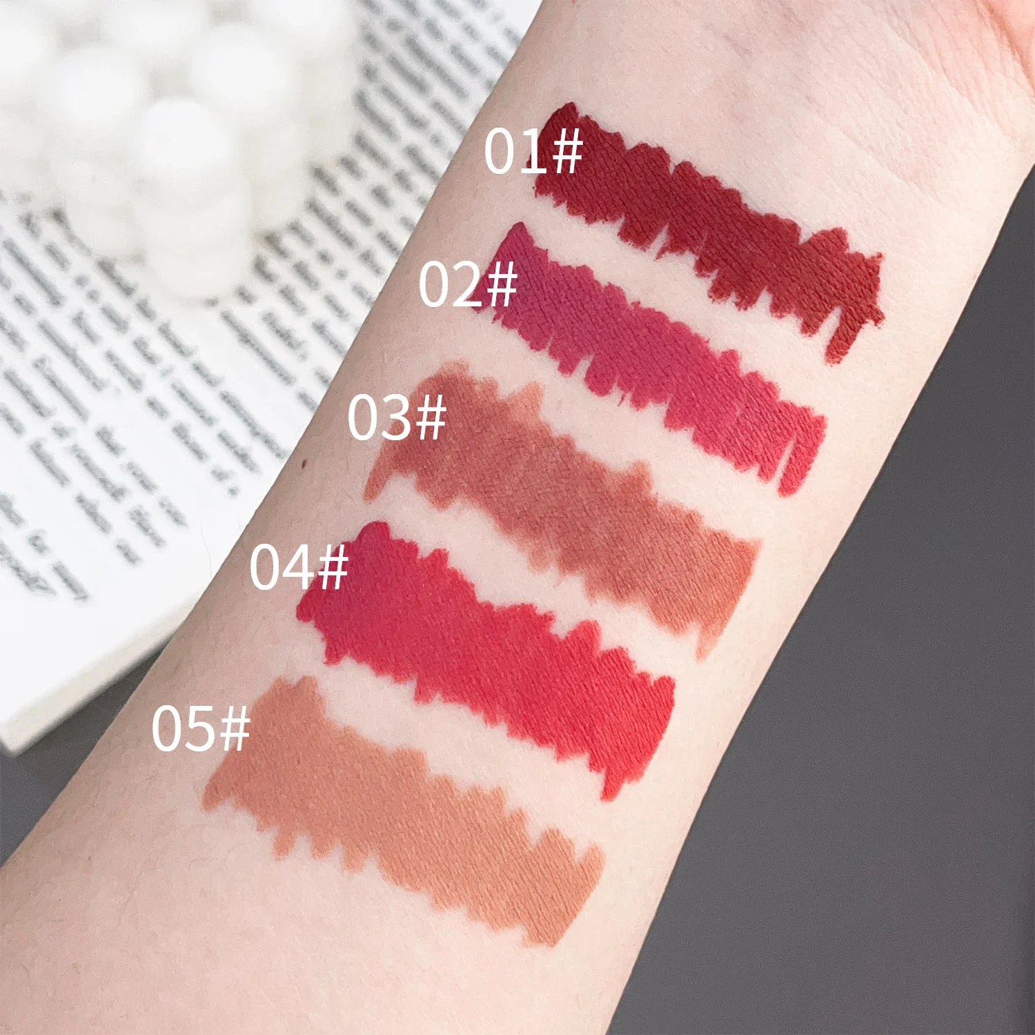 Rouge à lèvres liquide, stylo durable, séchage rapide, anti-taches, mat naturel, Contour, rouge à lèvres liquide, maquillage