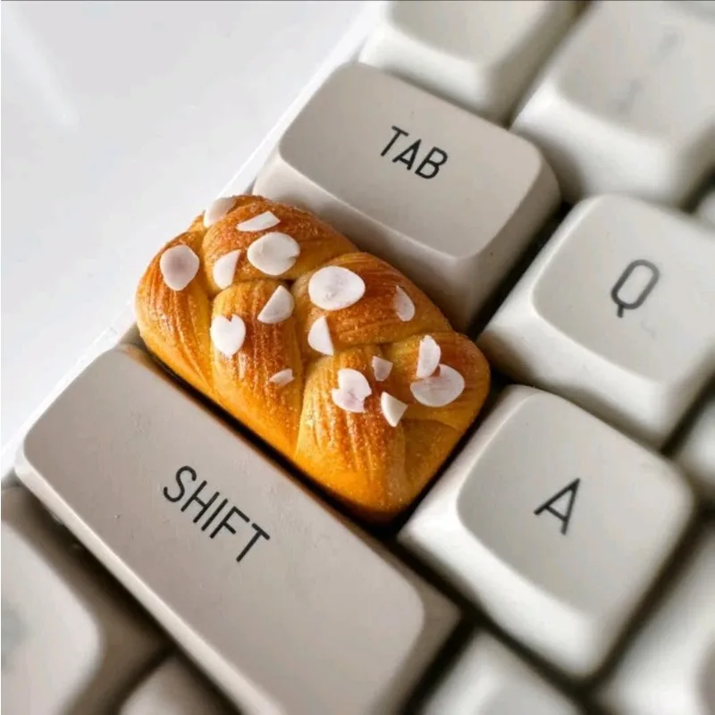 1.75U Stereo Bread Keycap Lovely Snack Craft Unique Accessory For Foodie Custom Gaming Keyboards