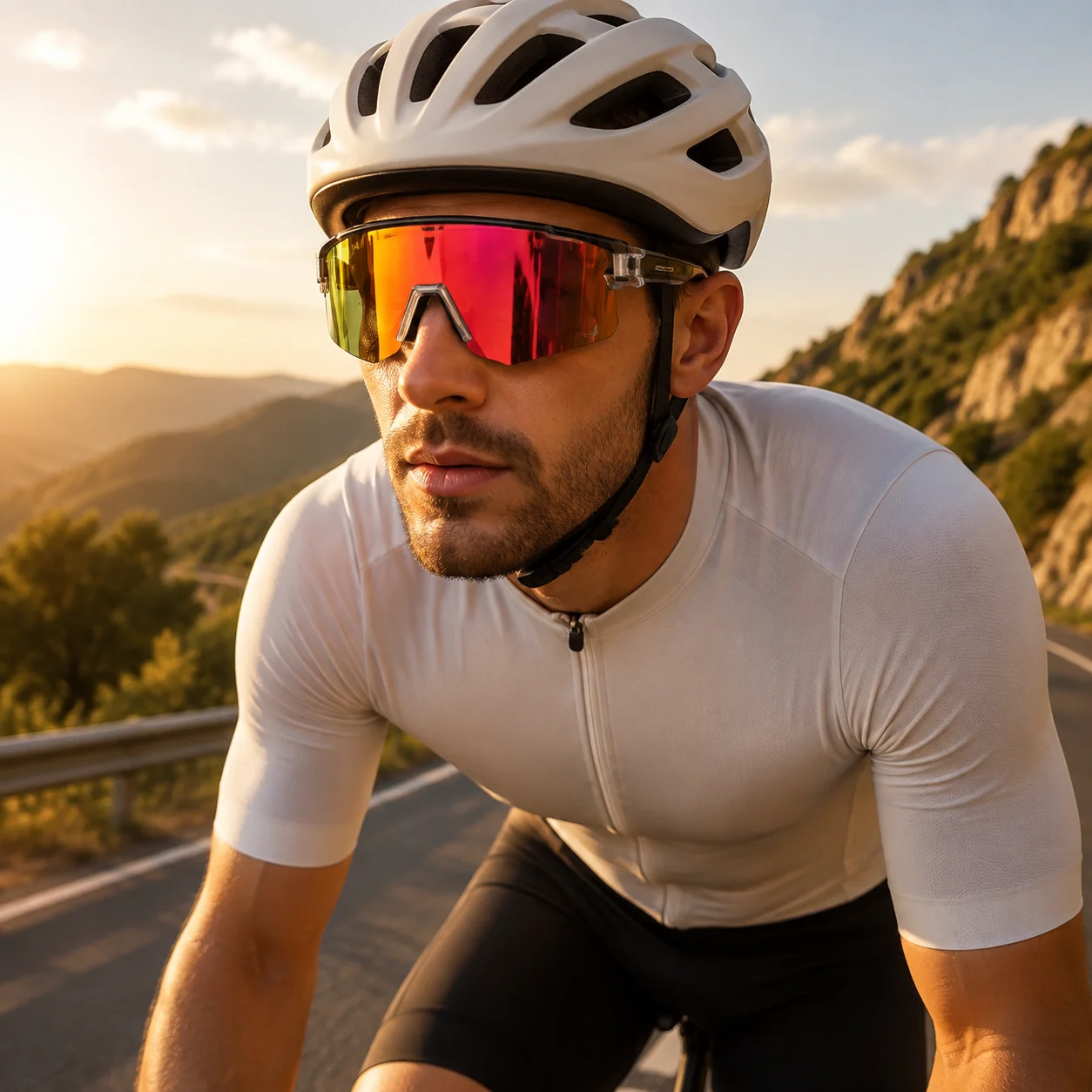 BOLLFO Photochromic Polarized Cycling Sunglasses with Myopia Insert Frame Wide Lens for MTB Road Bike Outdoor Sports