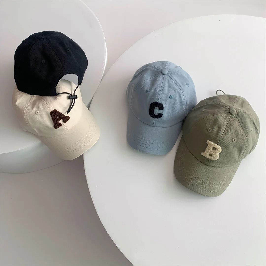 Primavera Verano bebé gorras de béisbol algodón niños niñas sombreros para el sol moda letra A patrón Casual niños gorras con visera