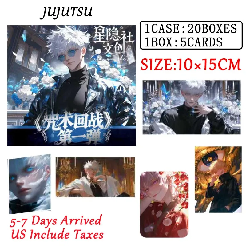 

New Wholesales Jujutsu Collection Cards Acrylic W1 Summer Maid Male God Sexy Anime Kids Toys Gifts