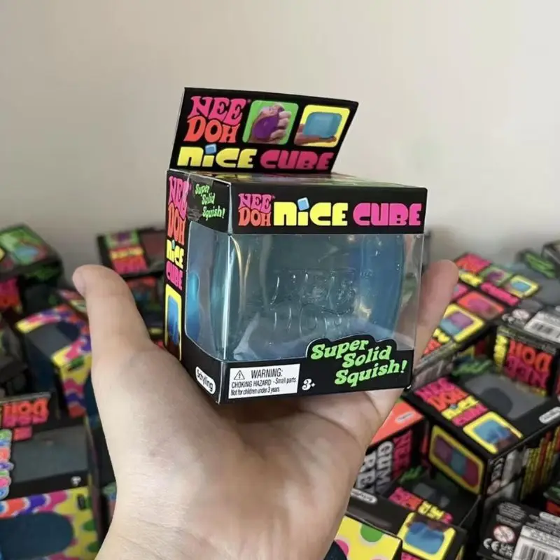 Needoh Nice Cube Sensory Stress Reliever Fidget Tool for Anxiety & Focus Desk Sensory Cube for Adults & Kids