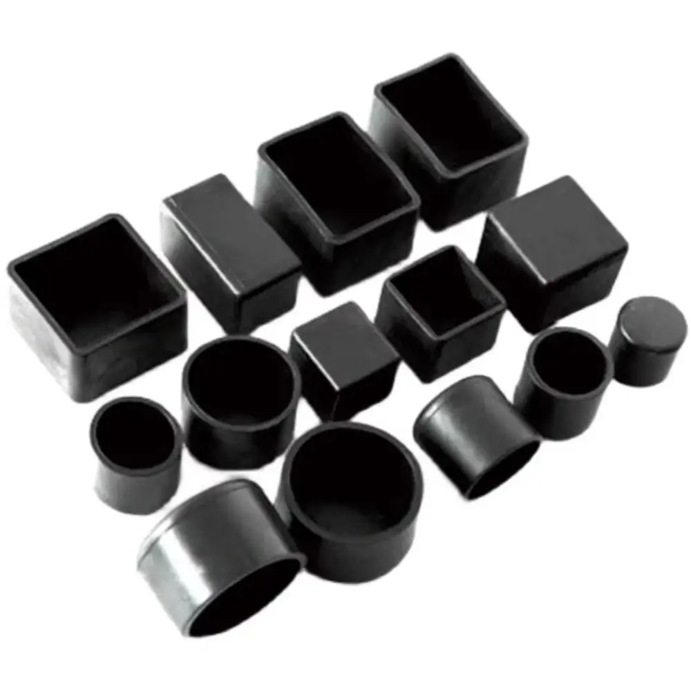 Foot Socks Square Chair Leg Caps Round Black Furniture Leveling Feet Non-slip Floor Protector Pads Floor Protection image 4