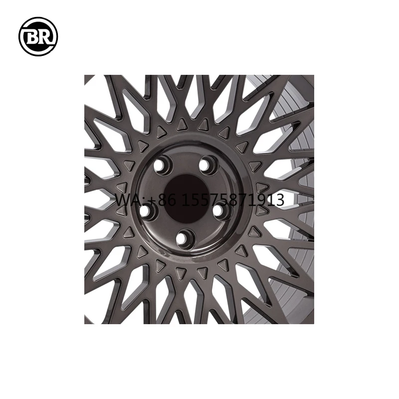 

Custom Charcoal Gray Matte Polished Finish 18-26 Inch Racing Car Wheels Deep Dish Forged 5*130 Rims with Polished Lip