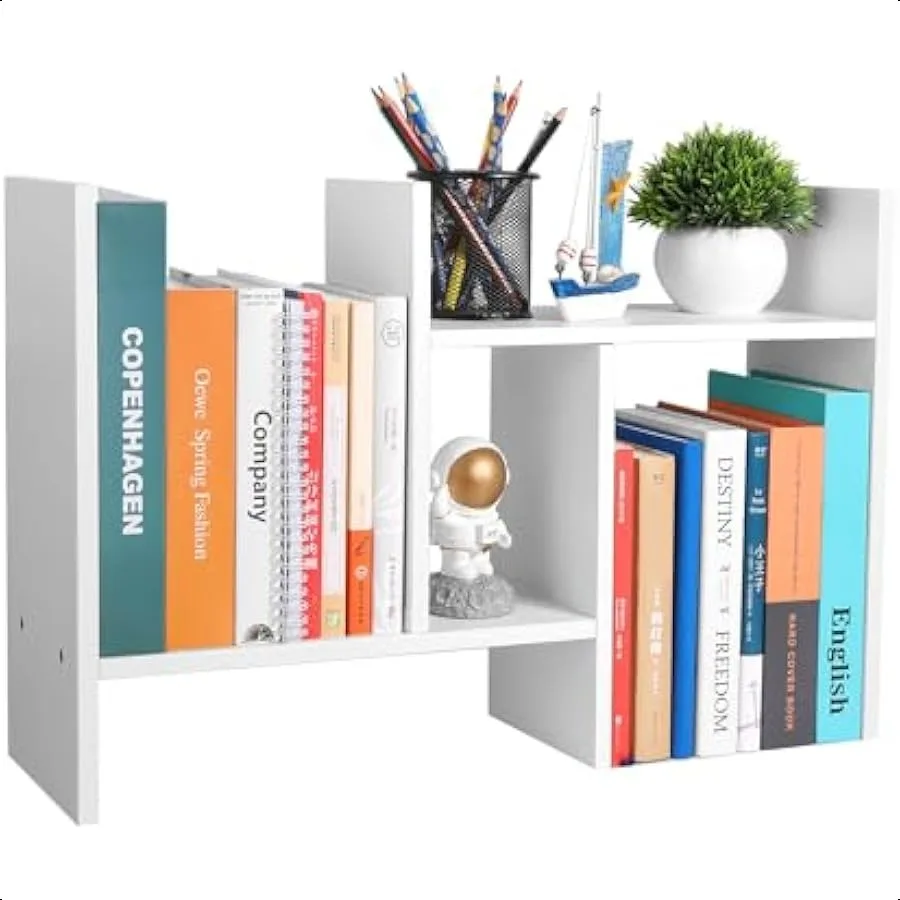 

Настольная полка-органайзер Регулируемая деревянная настольная книжная полка Настольные полки Настольный органайзер для книг для офисных принадлежностей и дома Dé