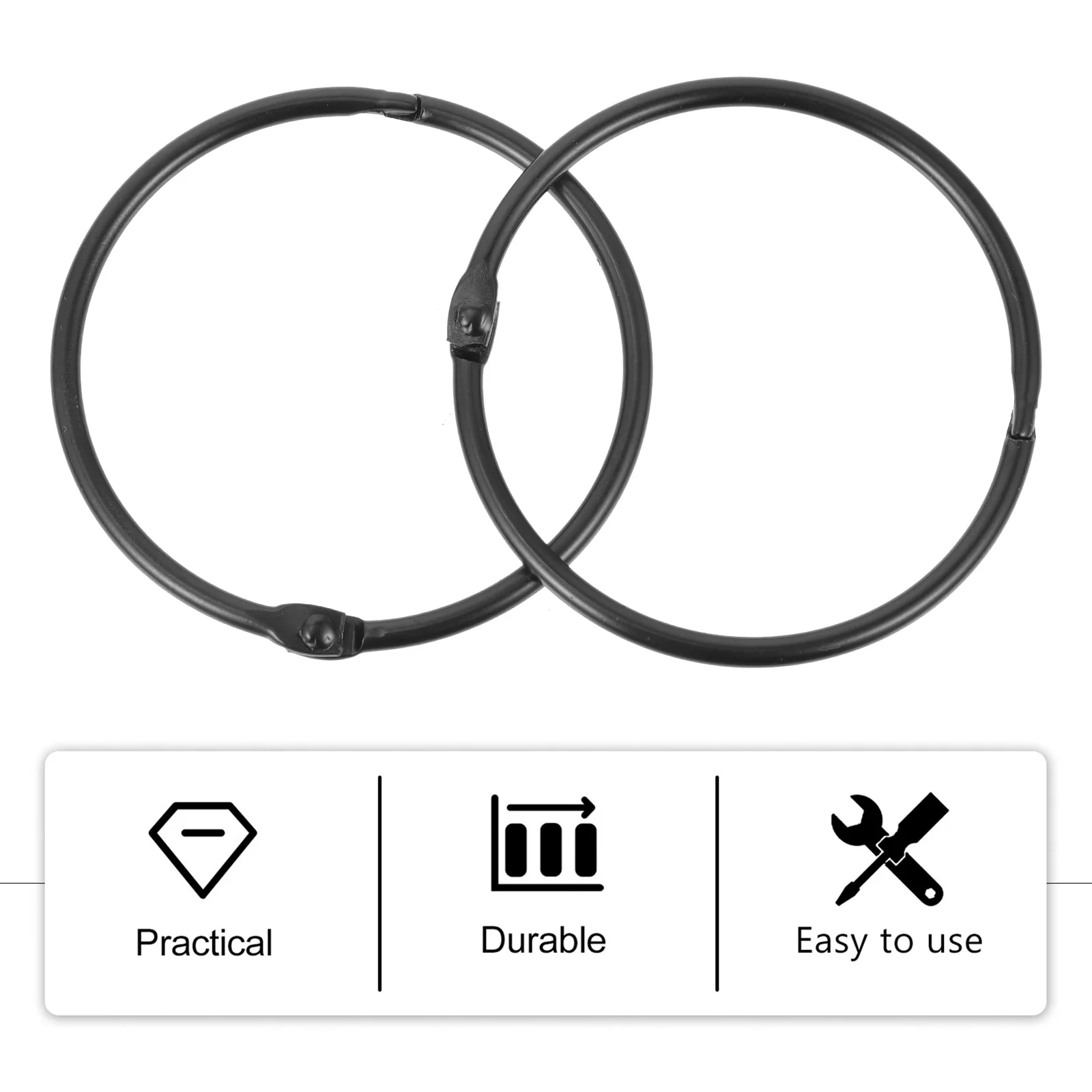 

12Pcs Round Curtain Rings High Grade Iron Material for Pleated Style Curtains Classic Colors Widely Used in Home Decor