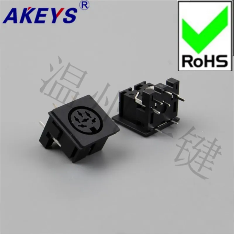 10PCS DS-6-04 Square S Large Terminal Connector Large 6-core 8-foot Socket 6PIN Pin DIN Base
