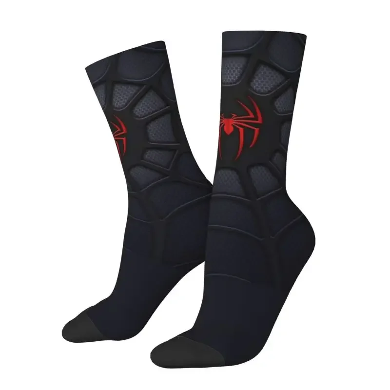 Spider Web Dress Socks Mens Womens Warm Breathable Funny Novelty Crazy Crew Socks