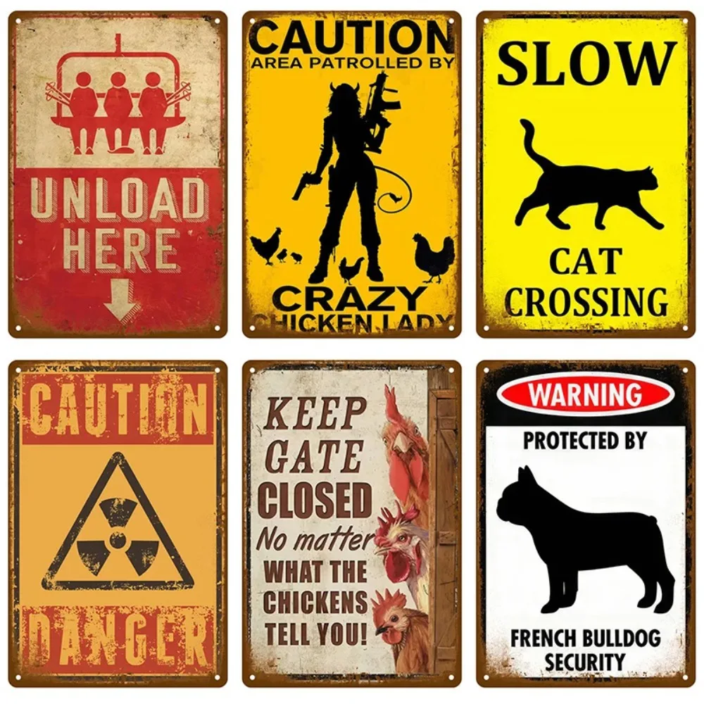 Retro Blechschild Vintage Metallschilder Platten Poster Haus-Innenausstattung Badezimmer Wandkunst Ästhetische Raumdekoration