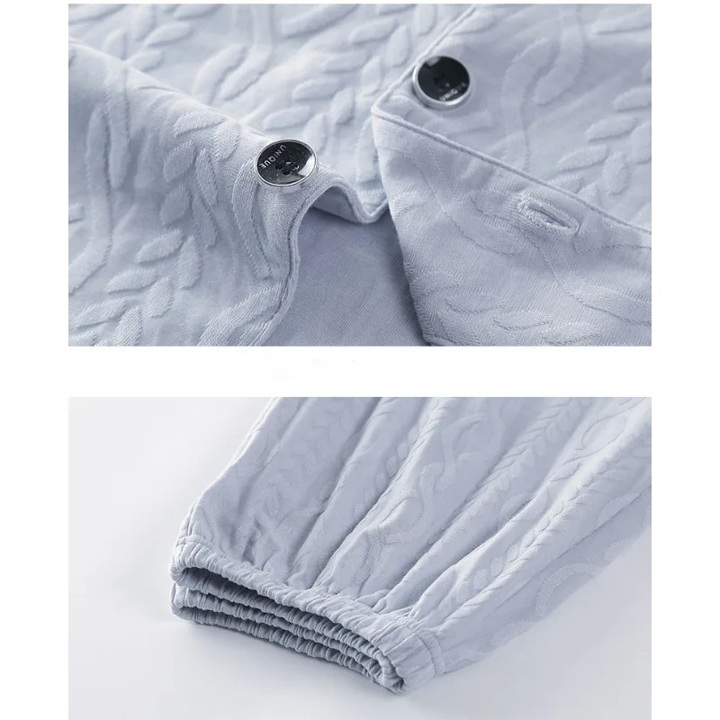 2024 New Couple Pajamas Spring Autumn Women Long-Sleeved Trousers Thin Homewear Suit Men Casual Loose Large Size Sleepwear Set