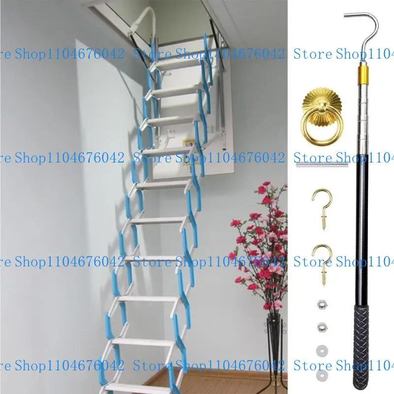 

5ASD Attic Ladder вытяните крюк Телескопический набор крючков с помощью телескопического стержня