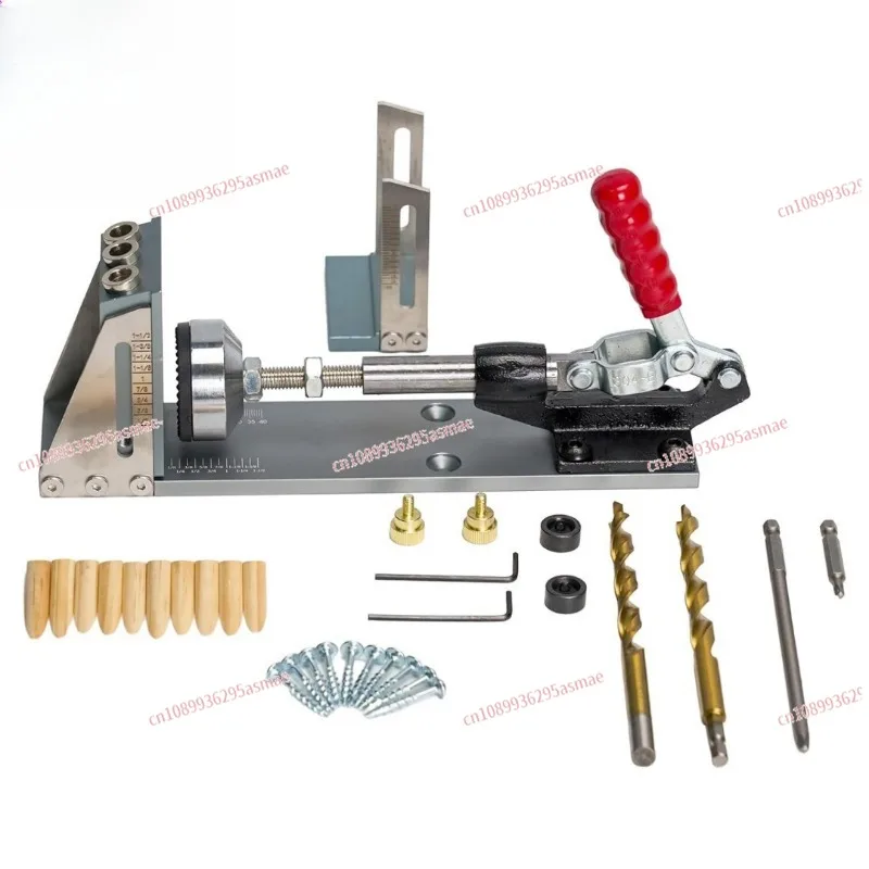 

Woodworking Pocket Hole Jig Set - Precision Drilling Bit Pocket Clamp Hole Locator Tool
