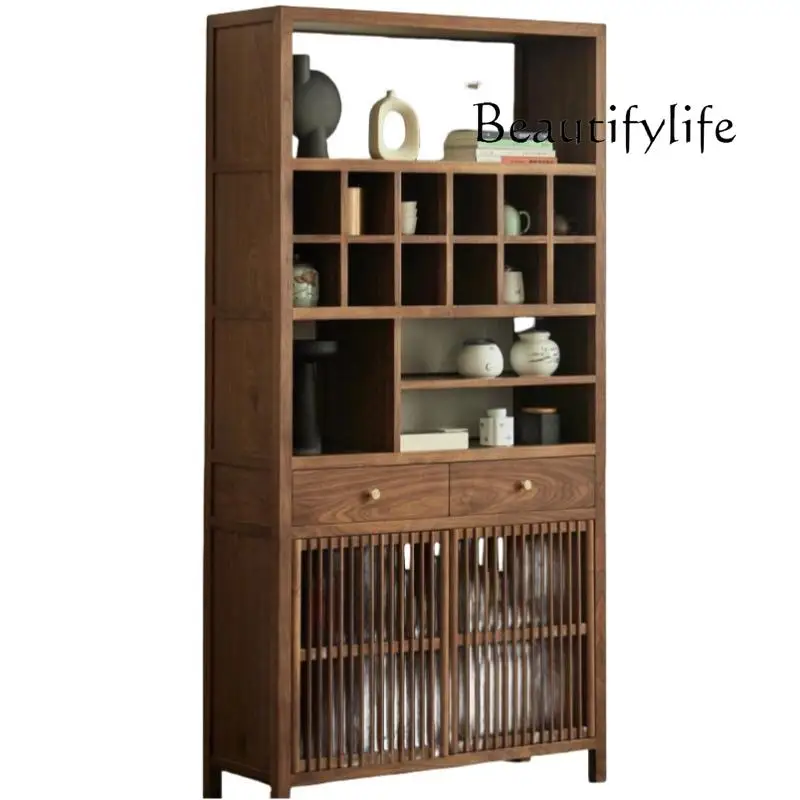 

Chinese Bogu frame Solid wood rack Living room entrance partition Display rack Retro storage cabinet Tea cabinet