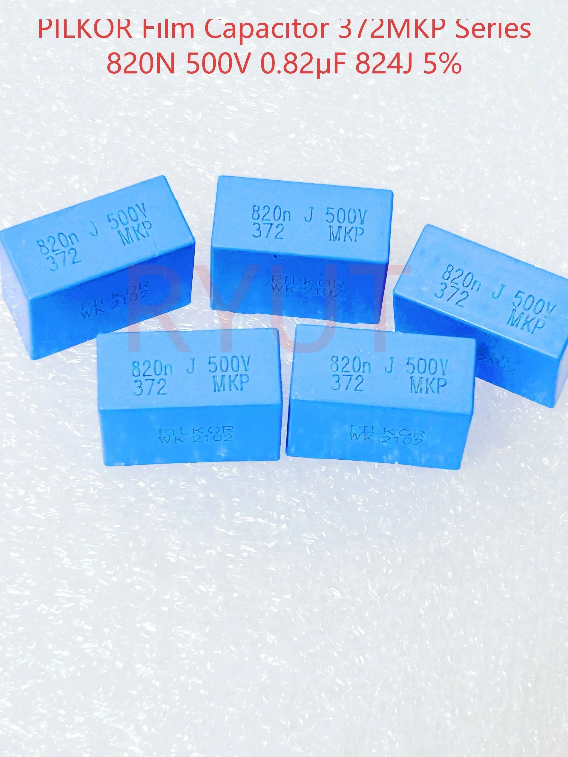 5 SZT.~50 SZT. Wysokiej jakości kondensator foliowy 824J 500V 0.82UF 820NF 500VDC P15MM MKP372 — zdjęcie produktu 5