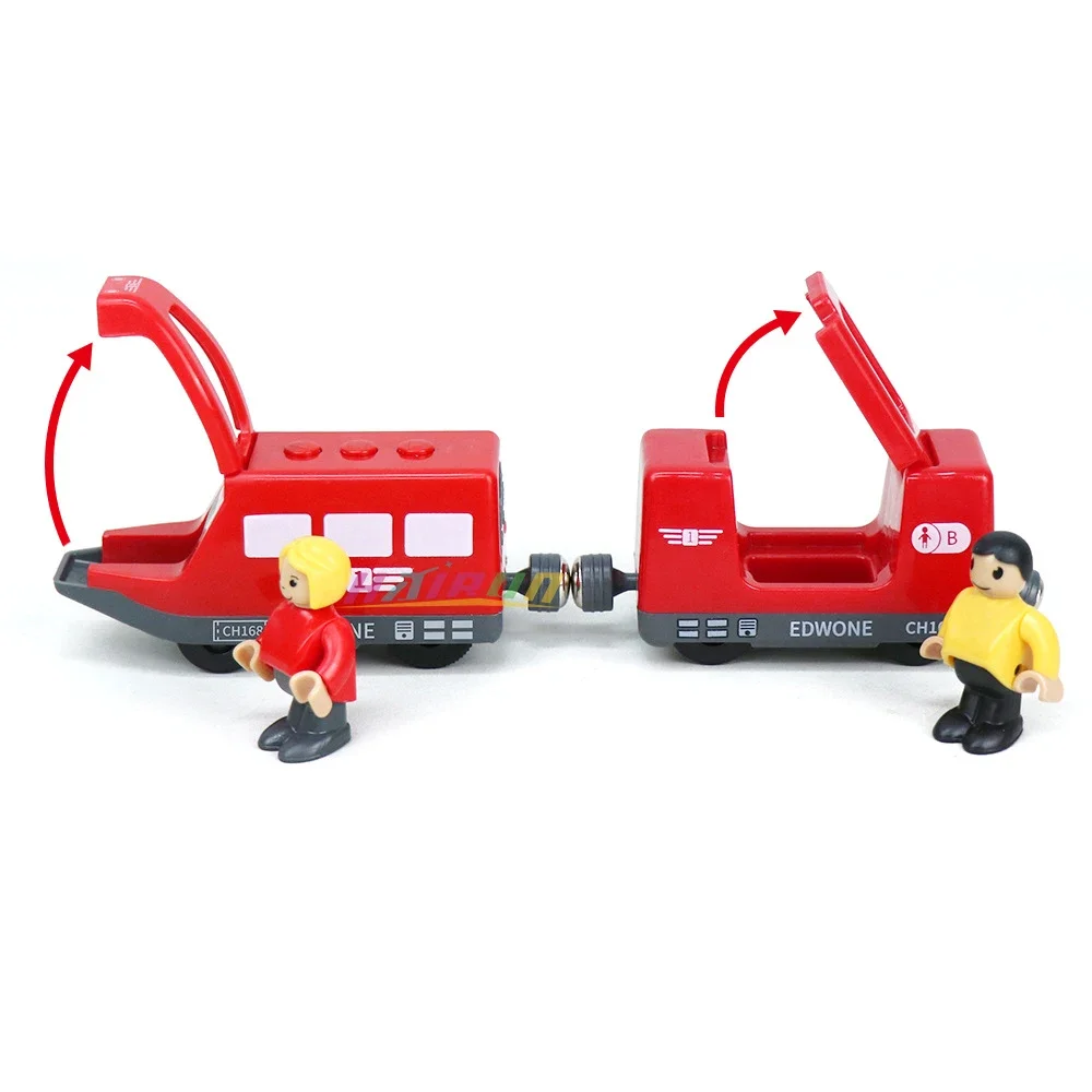 Magnetisch elektrisch treinspeelgoed voor kinderen, compatibele locomotief, elektrische treinwagens voor verjaardagscadeaus voor kinderen