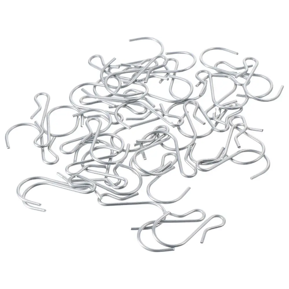 80pcs Stainless Steel S Shaped Hooks 4.5cm/1.77inch Silver S Shaped Metal Hooks Clip Stainless Steel Metal Hangers Key Chain