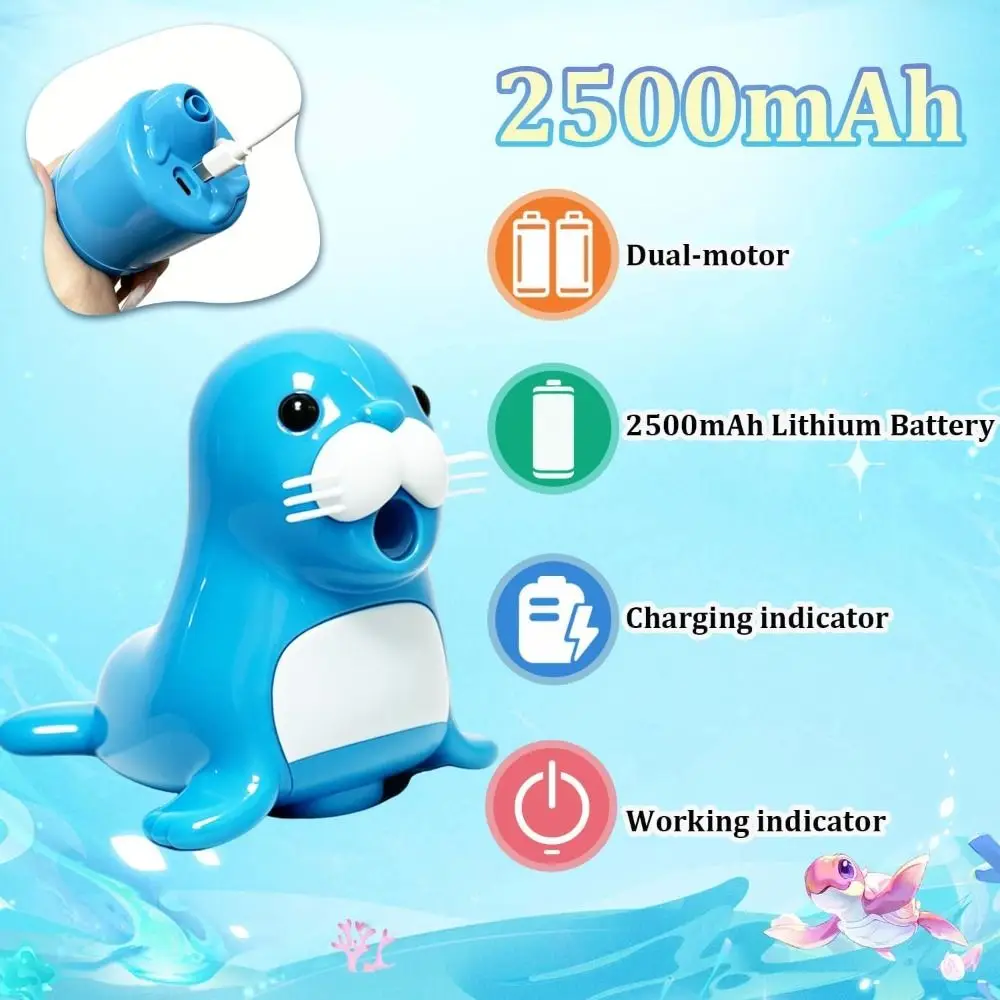 Portable No-Drill Water Table Pump Sea Lion Continuous Flow Utility Pumps Easy Install Water Play Summer
