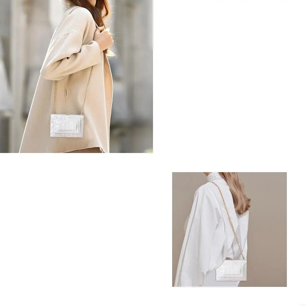 

Современная акриловая вечерняя сумка для женщин, сумка со стильным ремешком-цепочкой, практичная сумка через плечо через плечо